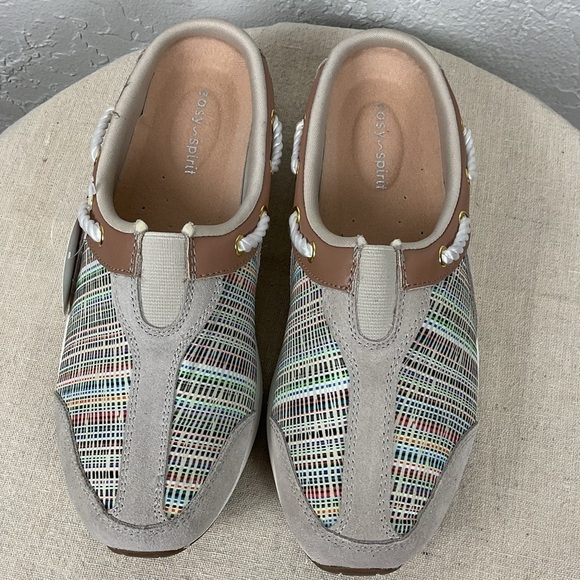 Easy Spirit Travelport Mule Sneaker Sports Clog in Natural Multi Size 6 - Picture 4 of 11
